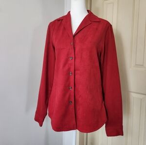 Evan Picone Faux Suede Vintage Blazer